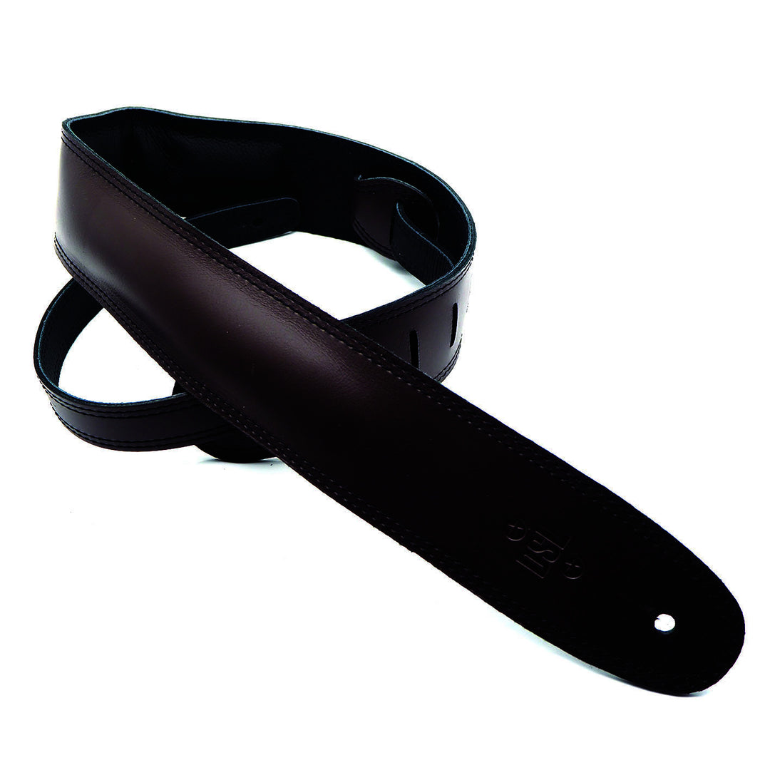 DSL 2.5" Padded Leather Guitar Strap Brown