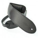 DSL 3.5" Padded Leather Guitar Strap - Balck