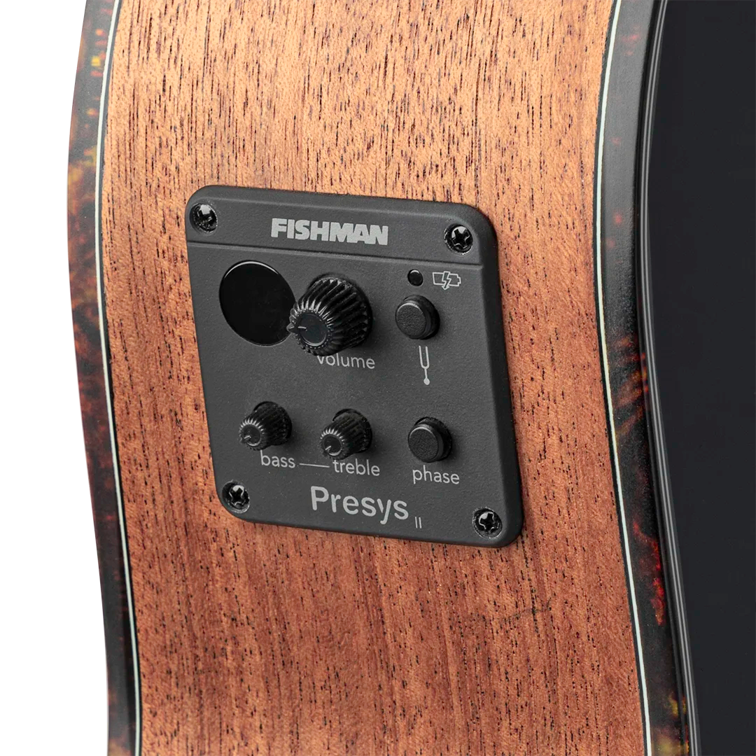 Gilman GPA10EBT Gloss Black Top Parlour Electric Acoustic