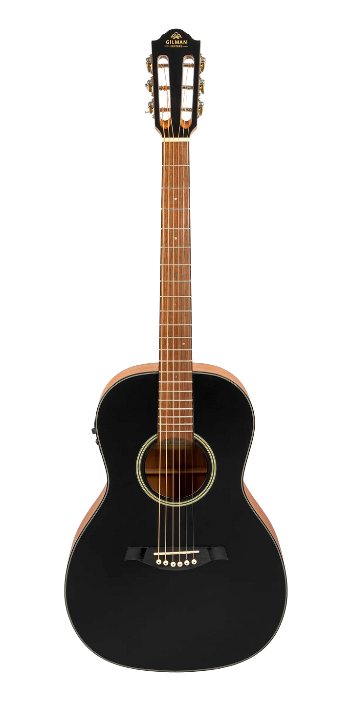 Gilman GPA10EBT Gloss Black Top Parlour Electric Acoustic