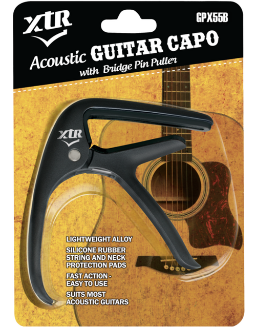 XTR Trigger Style Acoustic Guitar Capo Black