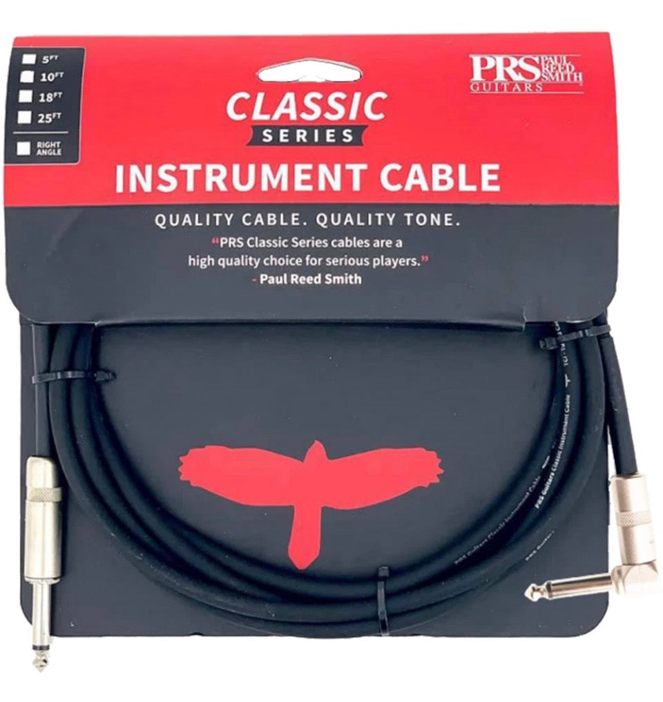 PRS Classic Instrument Cable - 10ft - Straight-to-Right Angle