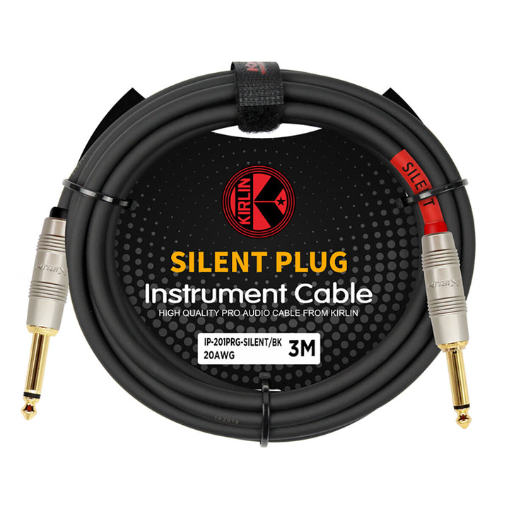 Kirlin 10FT Silent Plug Instrument Cable Black