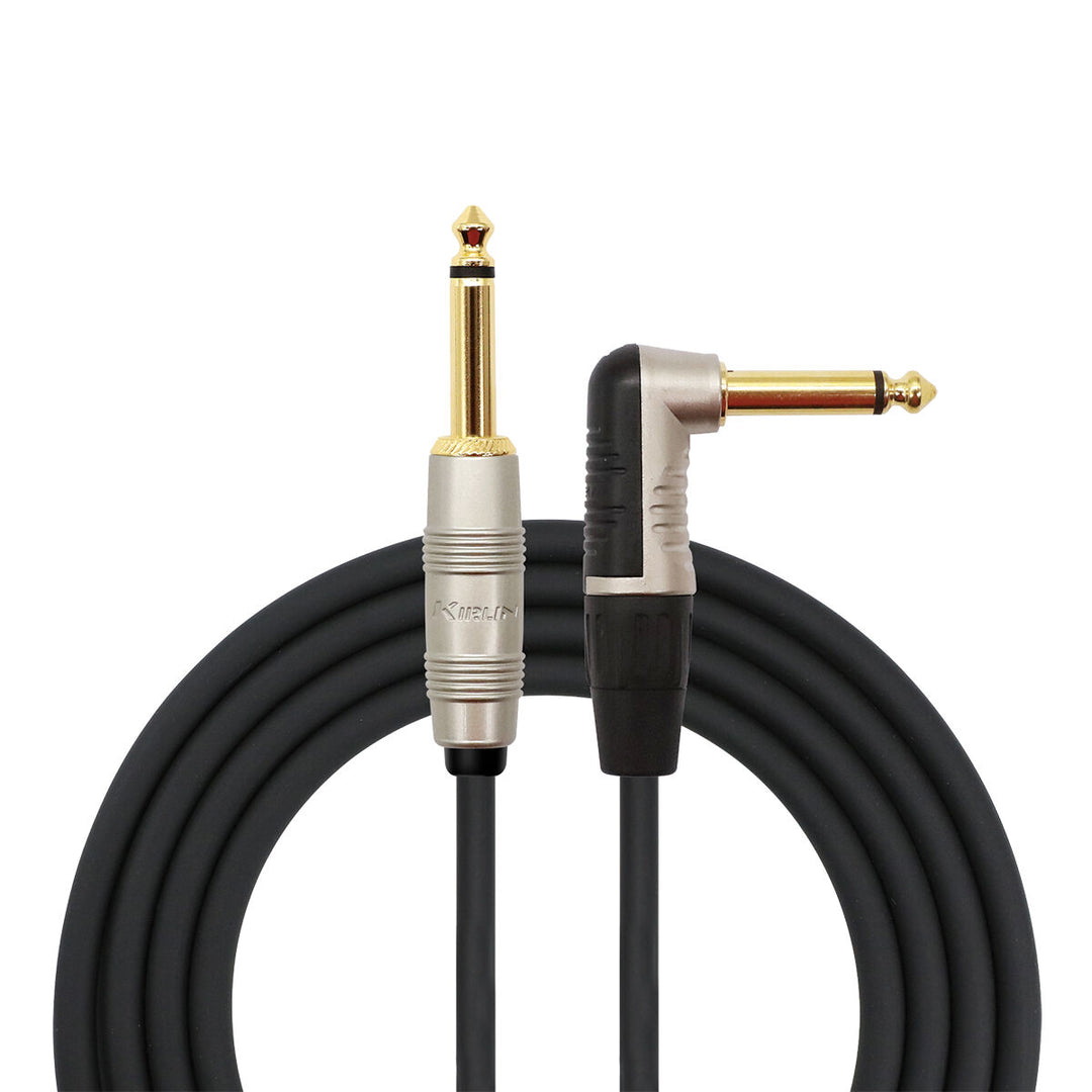 Kirlin 20FT Silent Plug Instrument Cable RA to Straight Black