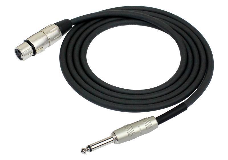Kirlin MP482PR-10 Fem XLR to 1/4" Jack Microphone Cable 10Ft