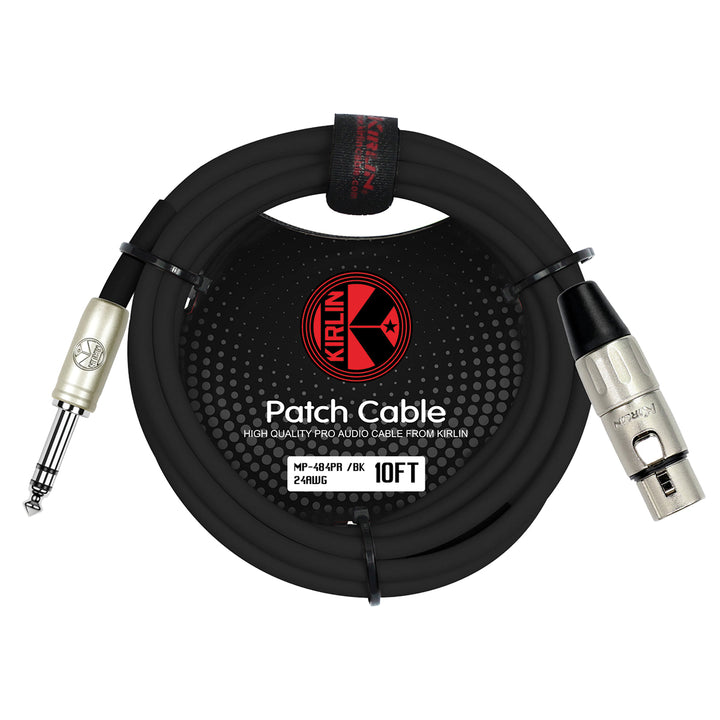 Kirlin KMP484PR-10 Female XLR - 6.5 Stereo Jack Cable - 10FT
