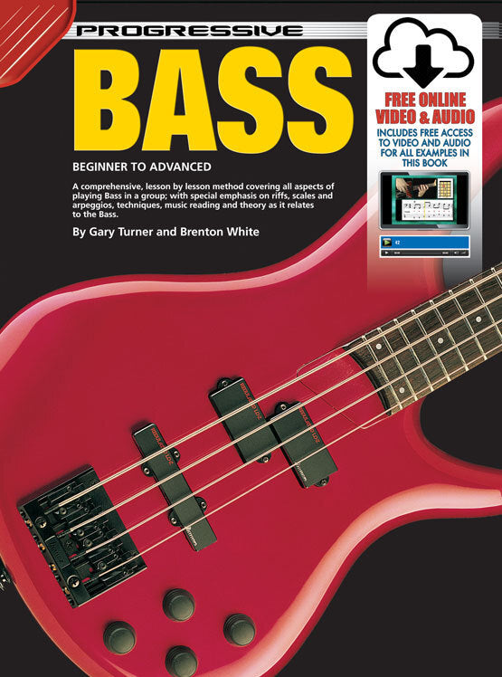 Progressive Bass Guitar Book - Online Video & Audio