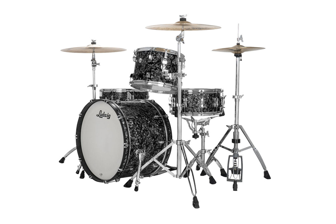Ludwig Neusonic Fab 3pc Shell Pack - Ebony Pearl