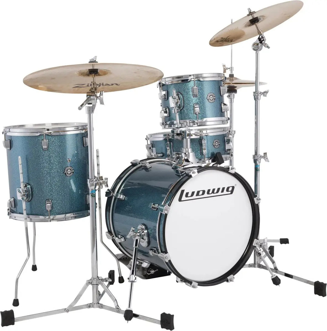 Ludwig Breakbeats Questlove 4-Piece Shell Pack - Azure Blue Sparkle