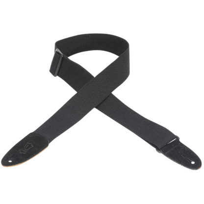LEVY'S Black Cotton  Guitar Strap 2" Wide