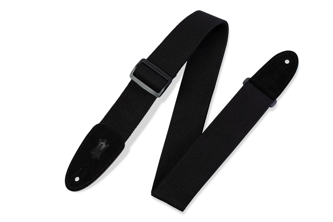 LEVY'S Black Cotton  Guitar Strap 2" Wide