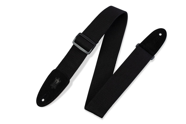 LEVY'S Black Cotton  Guitar Strap 2" Wide
