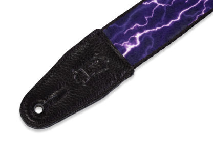 LEVY'S Polyester Lightening Motif Guitar Strap 2" Wide