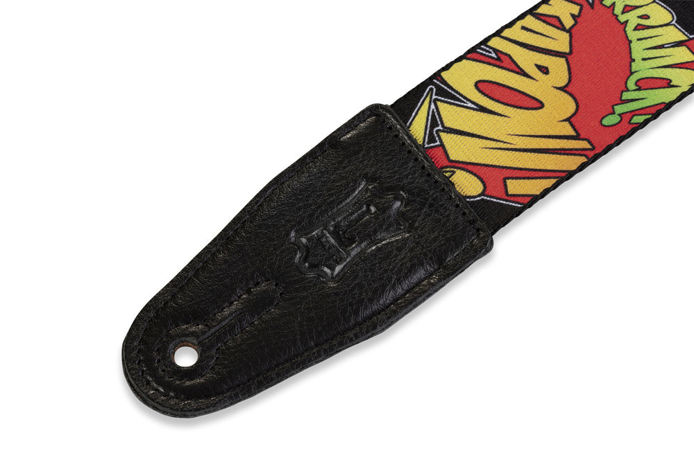 LEVY'S Polyester Comic Book Onomatopoeia Motif Guitar Strap 2" Wide