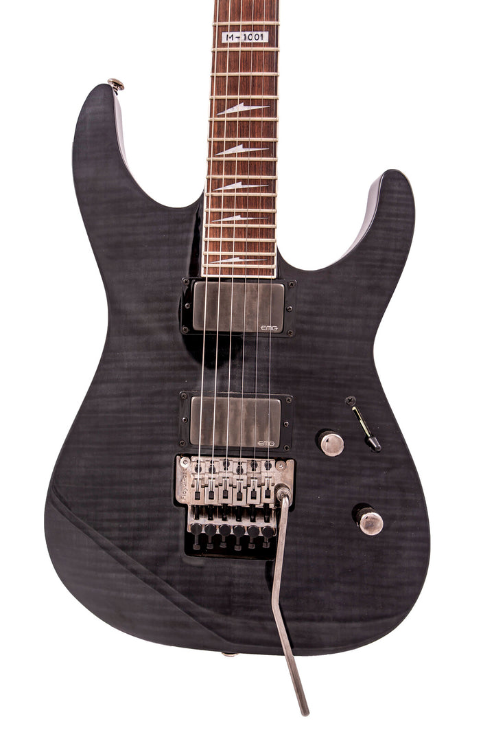 Ltd M-1001 Flame Maple Guitar See Thru Black