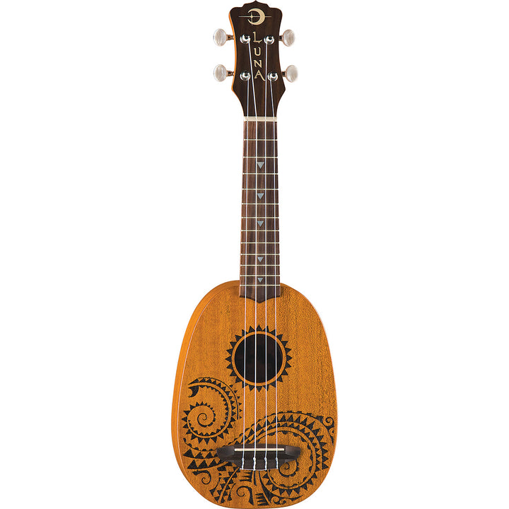 Luna Uketattoo Ukulele Pineapple Tattoo Soprano W/ Gigbag