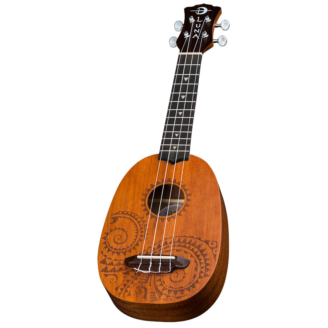 Luna Uketattoo Ukulele Pineapple Tattoo Soprano W/ Gigbag