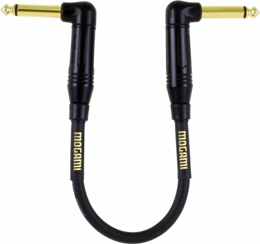 Mogami 10 Inch Gold Pedal Cable Right Angle - Right Angle