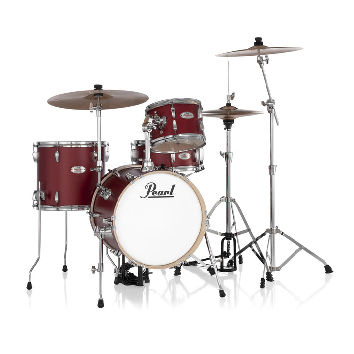 Pearl Midtown 4-Piece Drum Kit in Matte Red - Includes Bags & Hardware