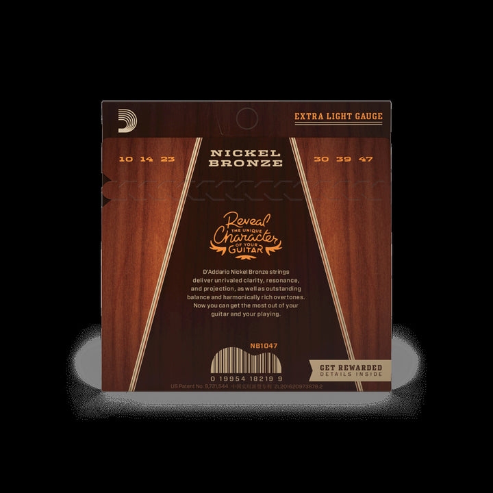 D'Addario Nickel Bronze Acoustic Guitar Set 10-47