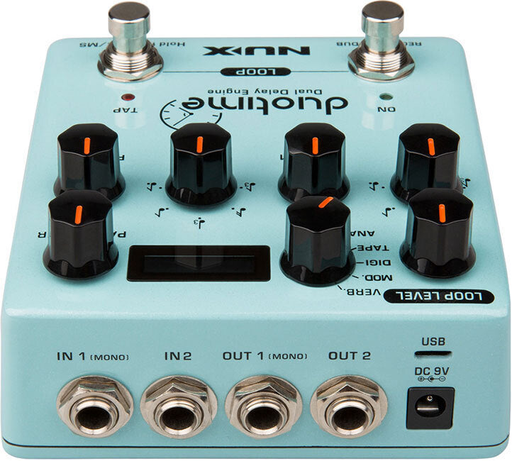 closed pedal duo NUX NDD-6 Duo Time Dual Delay Guitar Pedal