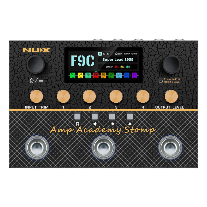 NU-X Monarch Series Amp Academy 3-Footswitch Stomp Compact Modeler