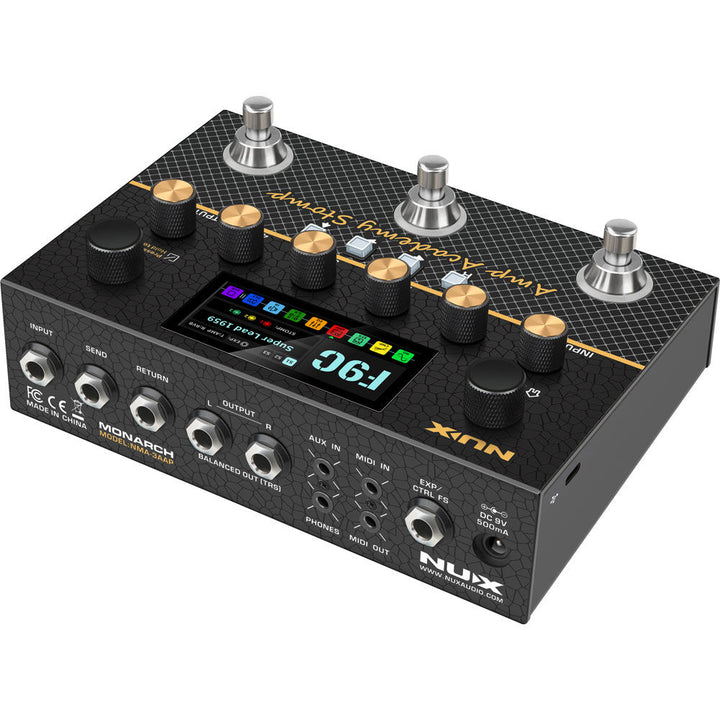 NU-X Monarch Series Amp Academy 3-Footswitch Stomp Compact Modeler