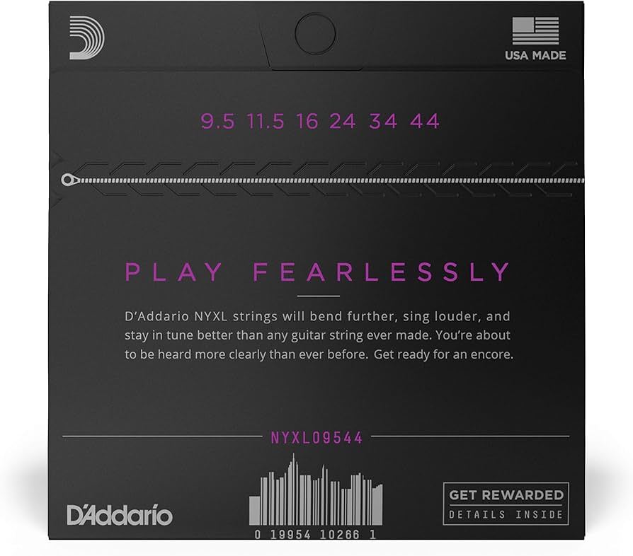 D'Addario NYXL09544 Electric Guitar Set 9.5 - 44 Super Light Plus