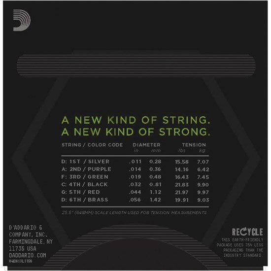 D'Addario NYXL Electric Guitar String Set 11/56