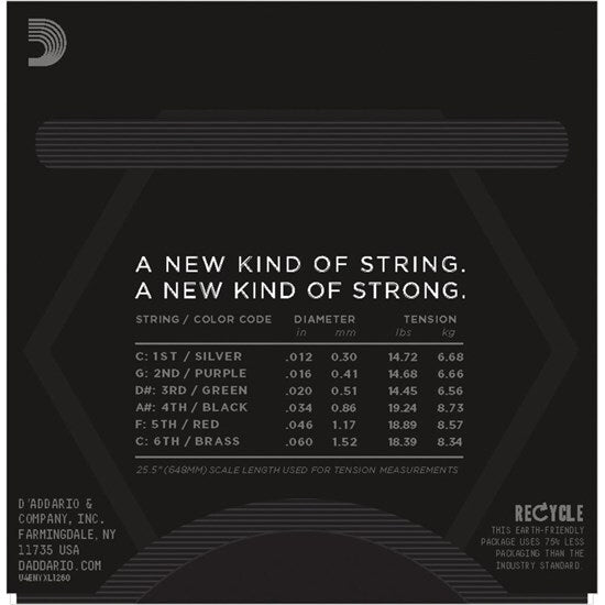 D'Addario NYXL1260 Electric Gtr String Set