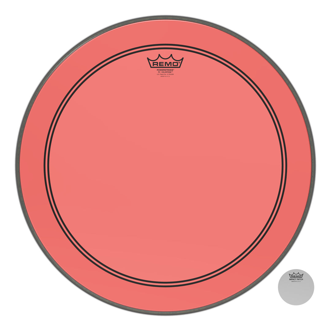 Powerstroke® P3 Colortone™ Red Bass Drumhead, 20"