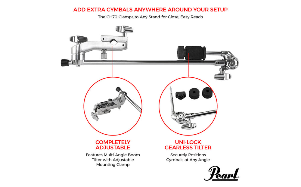 Pearl CH-70 Mini Boom Cymbal Holder with Adapter
