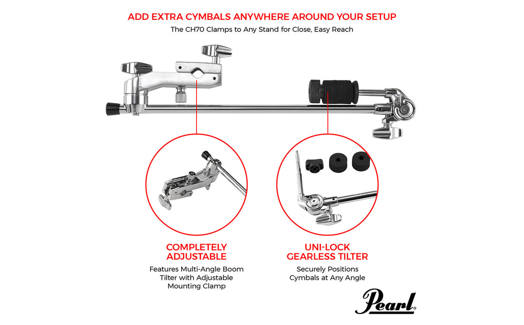 Pearl CH-70 Mini Boom Cymbal Holder with Adapter