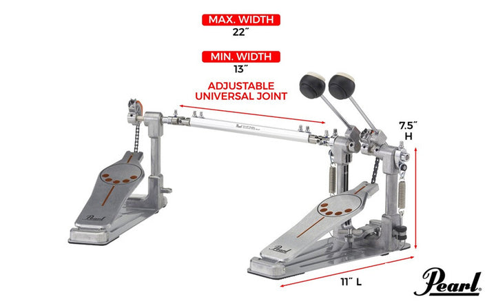 Pearl P-930 Double Bass Drum Pedal Single Chain