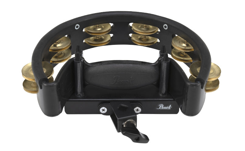 Pearl Tambourine with X Model Mount Holder - Brass Jingles