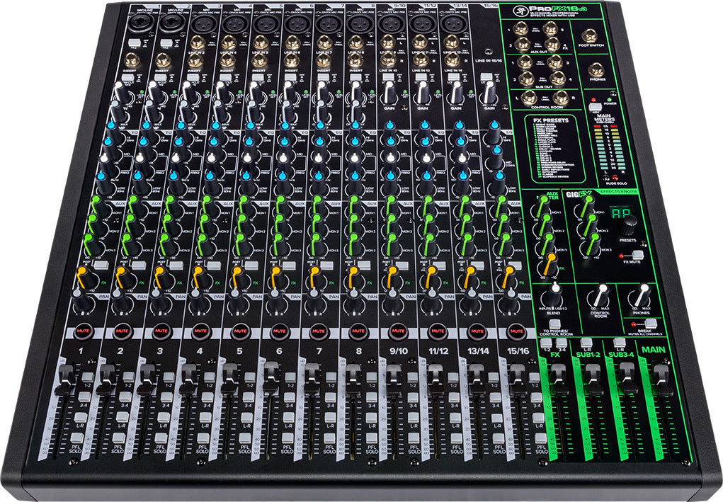 16 Channel 4-bus Professional Effects Mixer with USB