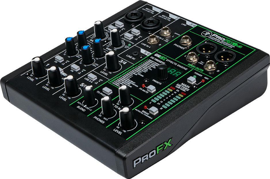6 Channel Professional Effects Mixer with USB