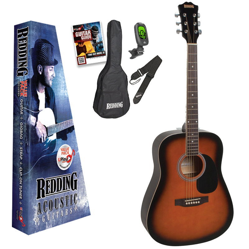 Redding Acoustic Guitar Pack in Tobacco Sunburst