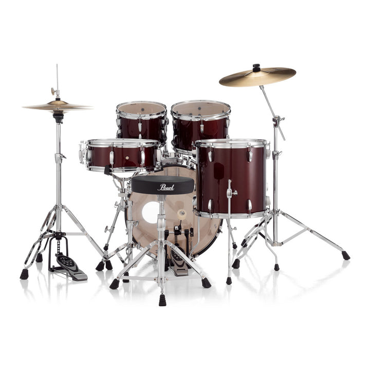 Pearl Roadshow 20" Fusion 5pc Drum Kit Package - Red Wine
