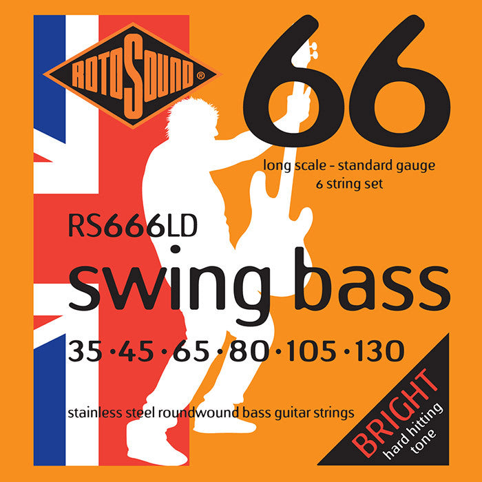 Rotosound Rs666Ld Swing Bass 6-String 35 - 130 Stainless