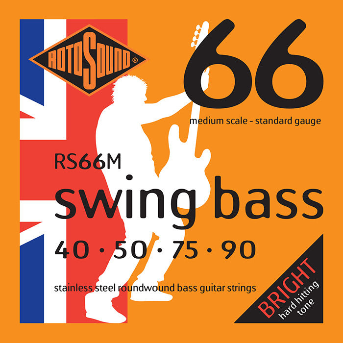 Rotosound Rs66M Swing Bass 66 Medium Scale 40-90 Stainless Steel