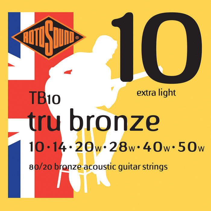 Rotosound Tb10 Tru Bronze 80/20 String Set 10-50