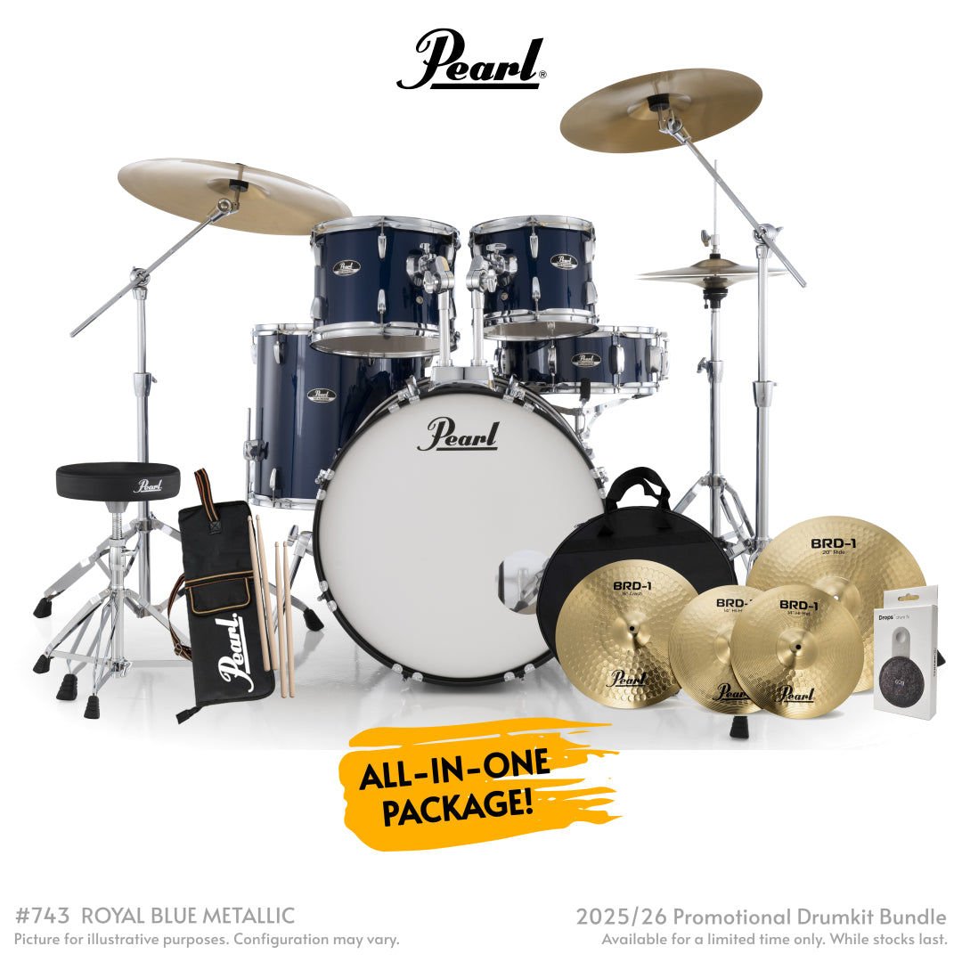 Pearl Roadshow-Plus 20" 5pc Drum Kit Package - Royal Blue Metallic