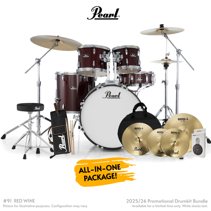 Pearl Roadshow-Plus 22" 5pc Drum Kit Package - Red Wine