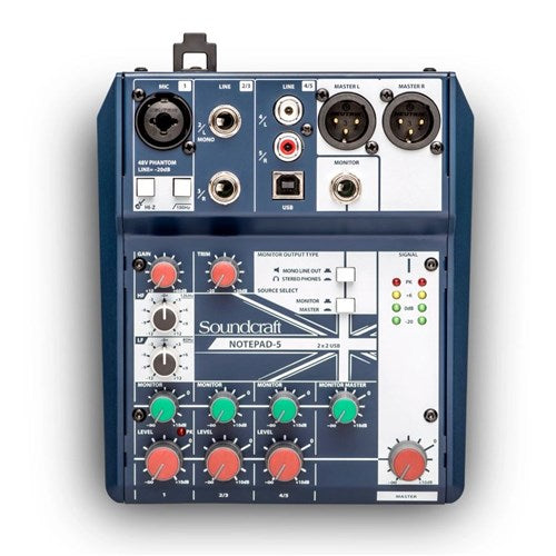 Soundcraft Notepad-5 Mixing Console with USB I/O