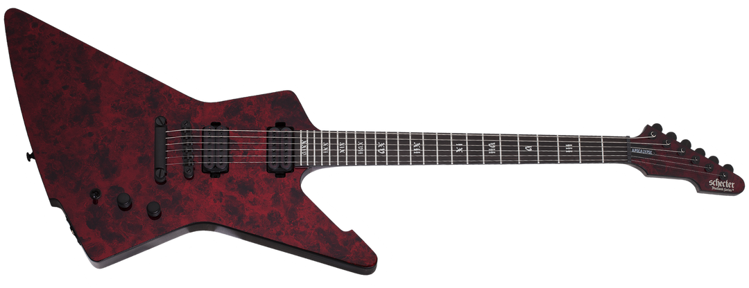 Schecter E-1 Apocalypse Explorer Shape in Red Reign