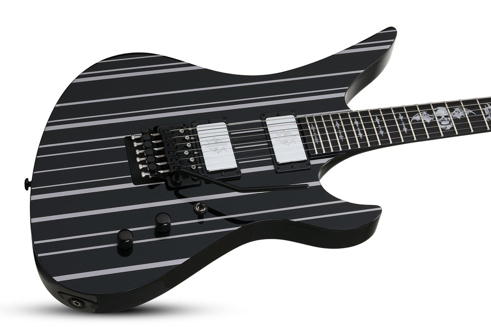 Schecter Synyster Custom Gloss Black with Silver Pin Stripes