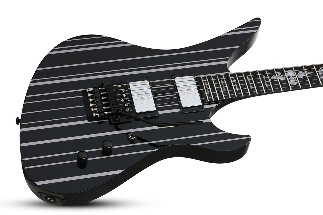 Schecter Synyster Custom Gloss Black with Silver Pin Stripes