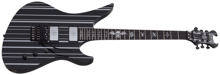 Schecter Synyster Custom Gloss Black with Silver Pin Stripes