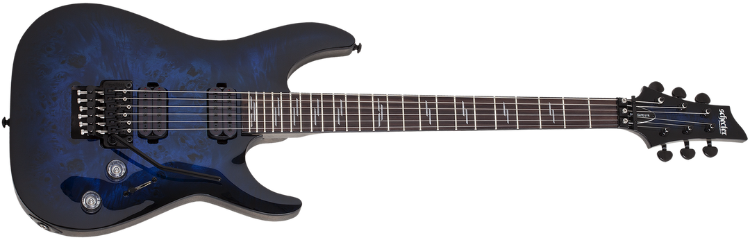 Schecter Omen Elite 6 See Through Blue Burst
